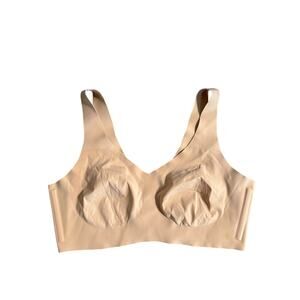 Honeylove Size Large Sand V Neck Wireless Bra